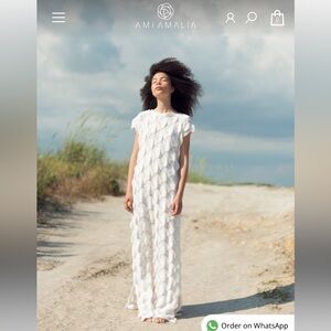 Ami Amalia off white maxi dress size M but fits like a S